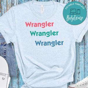 Wrangler Inspired Custom Text T-Shirt