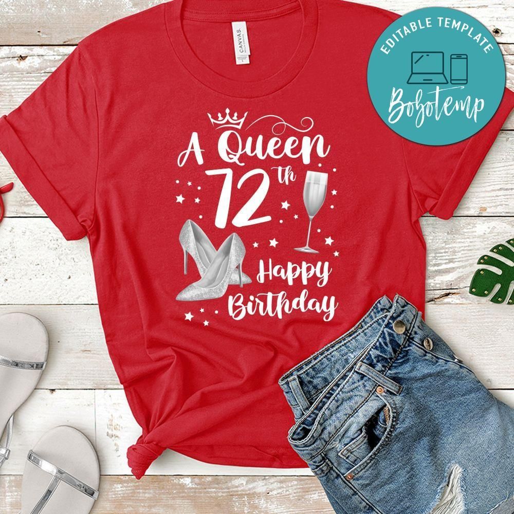 Happy Birthday to Queen PNG file template