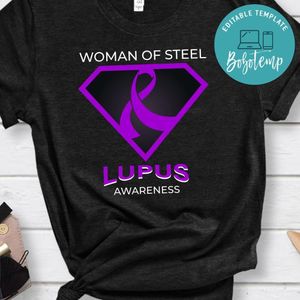 Woman of Steel Lupus Awareness PNG file template