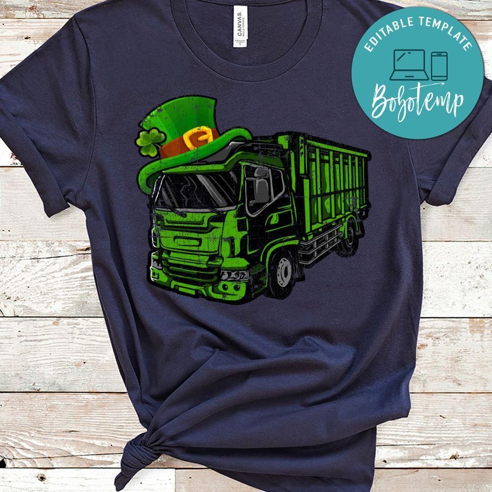 Green Garbage Truck Boy St Patricks Day Classic Unisex Shirt