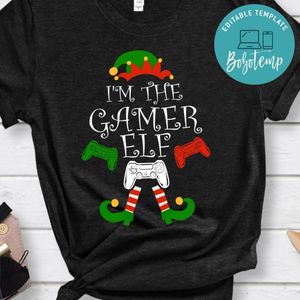 I'm The Gamer Elf Matching Group Christmas Funny Gift PNG file template