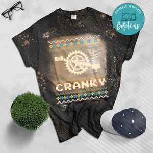 Bicycle Cranky Retro Vintage Gift For Cycling Lovers Bleached T-Shirt
