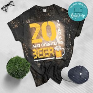 20th Wedding Anniversary Funny Husband Love Gift Bleached Shirt
