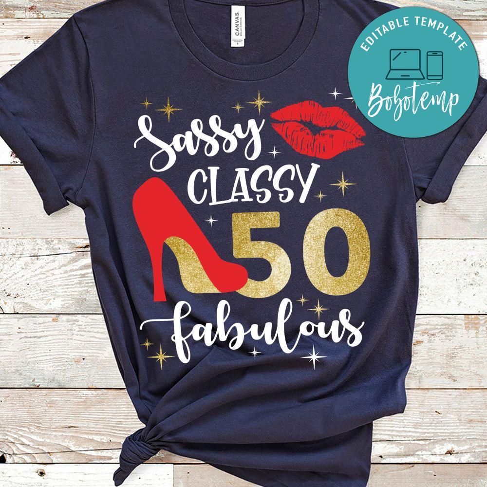 Sassy Classy Fabulous Birthday Custom Age PNG file template