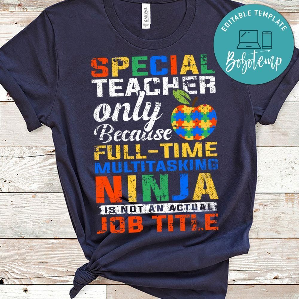 Special Education Teacher Puzzle Autism Shirt