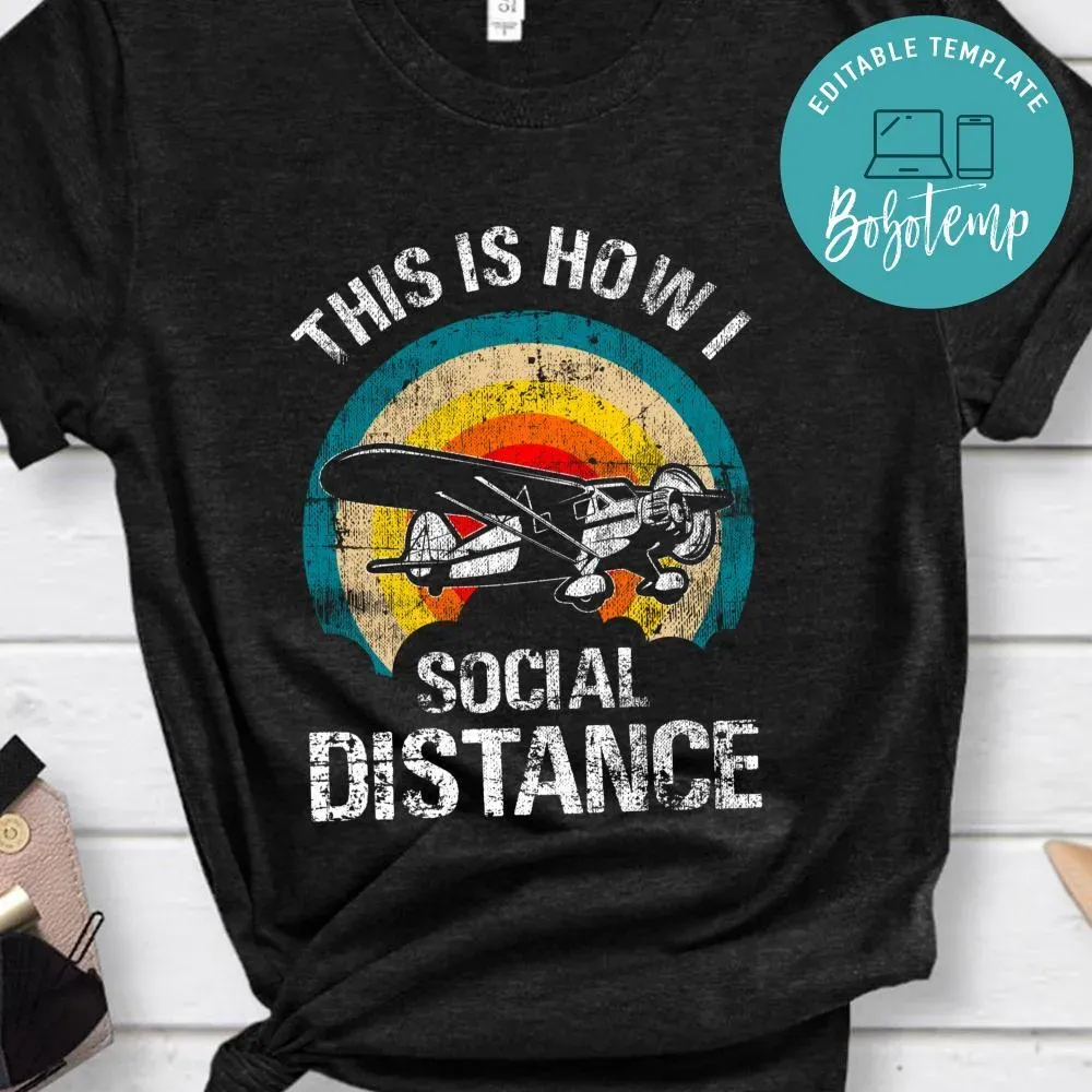 Funny Retro Vintage Airplane Aviation Pilot Gift PNG file template ...