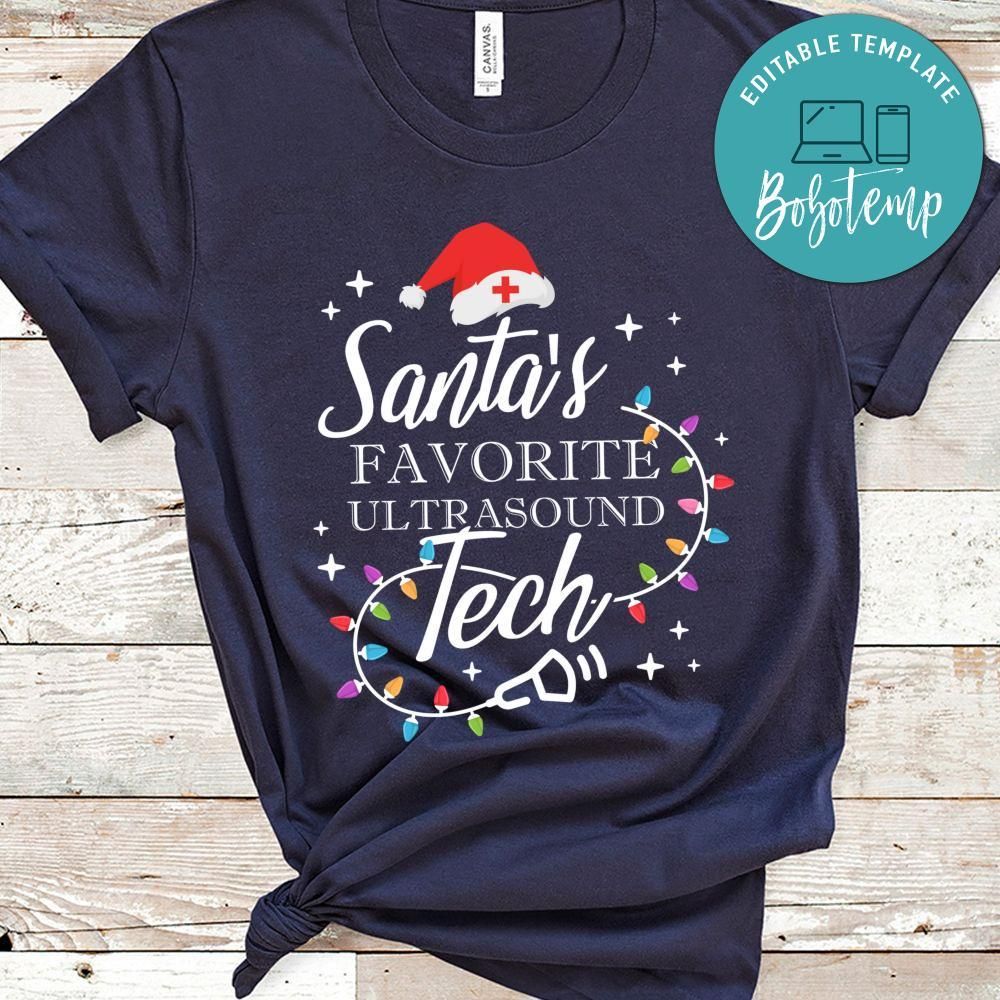 Santa's Favorite Ultrasound Technician Christmas Sonographer Classic Unisex T-Shirt