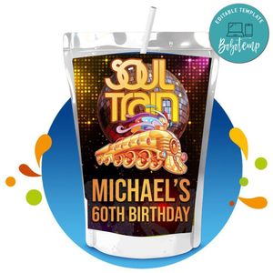 Soul train Capri Sun Labels Digital File Printable Instant Download