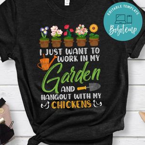 Chicken lover funny gardening shirt for Gardener