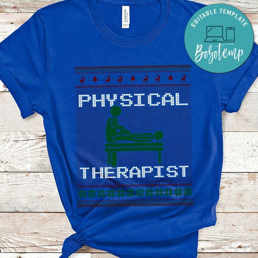 Physical Therapy Therapist Xmas Ugly Christmas Classic Unisex T-Shirt