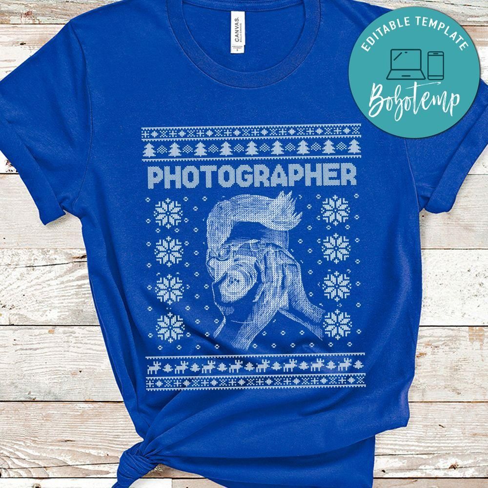 Photographer Ugly Christmas Sweater Classic Unisex Shirt