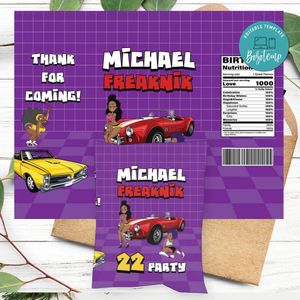 Freaknik Birthday Chip Bag Digital File Instant Download
