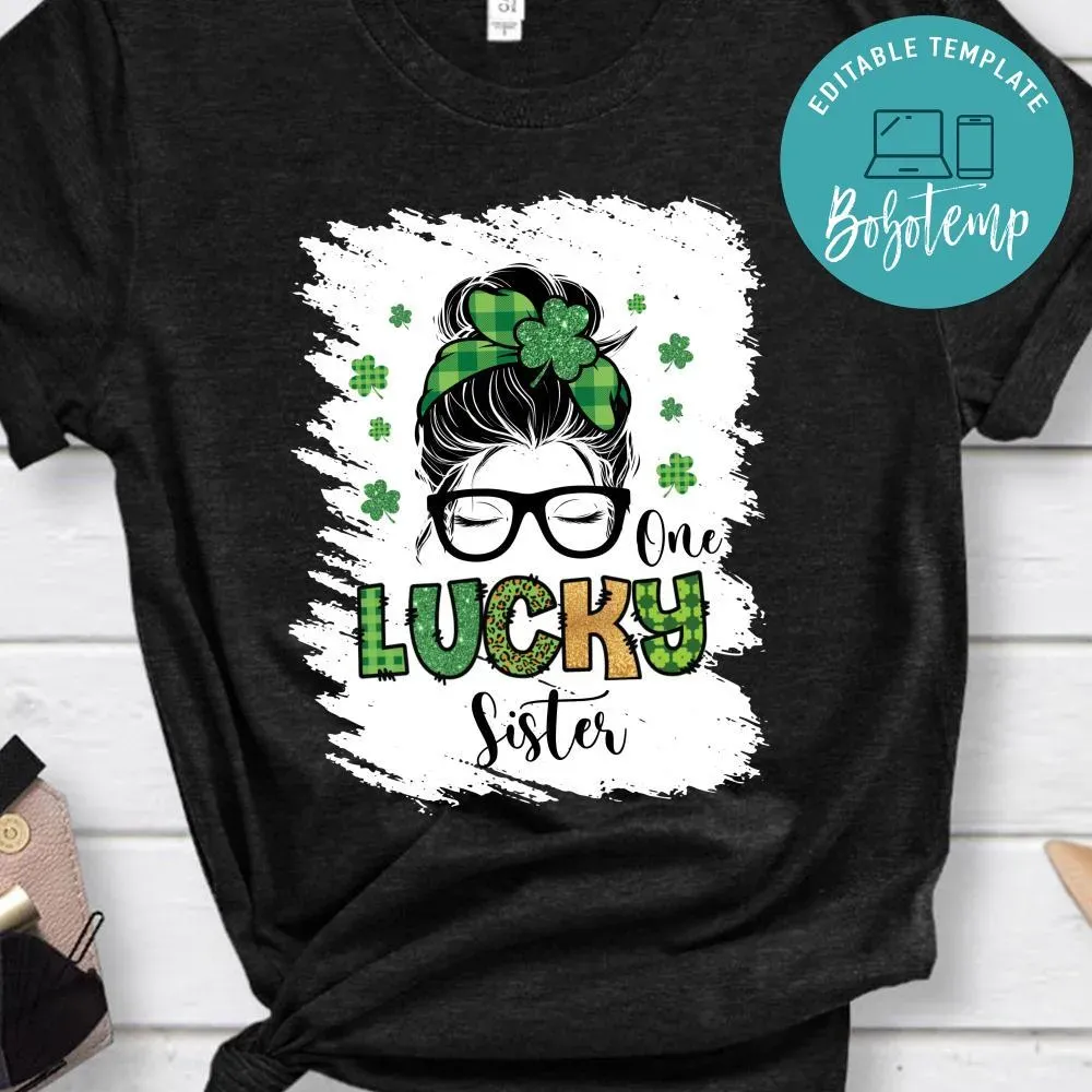 One lucky sister PNG file template | Bobotemp