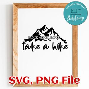 Take a Hike SVG PNG file template