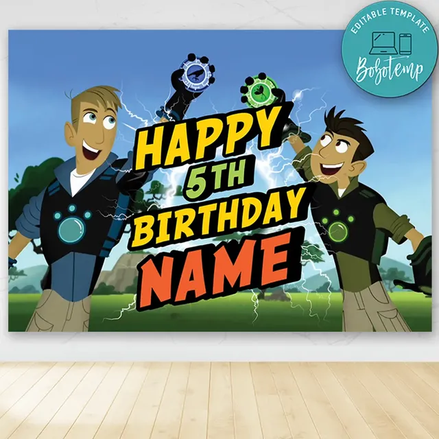 Wild kratts Birthday Party Banner Backdrop Printable DIY | Bobotemp wild-kratts-birthday-party-banner-backdrop-printable-diy-bobotemp