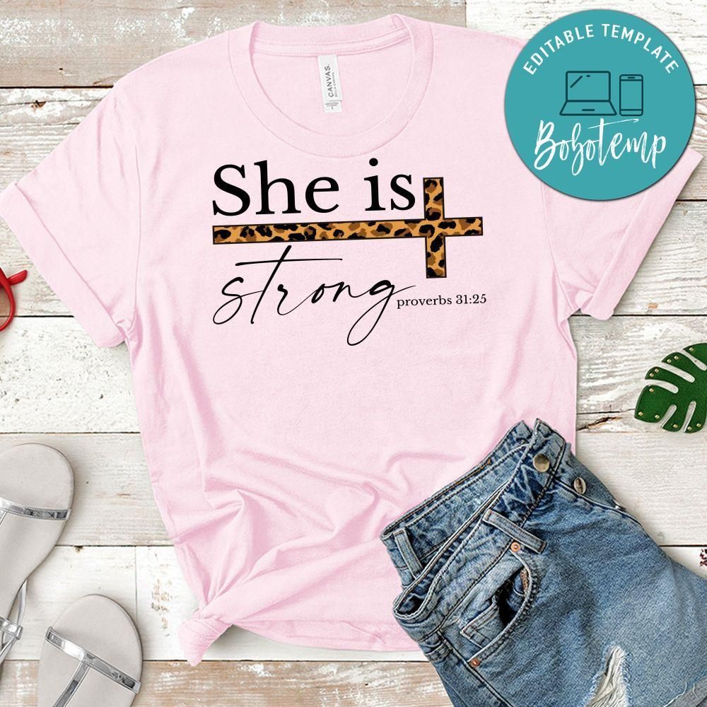 She is strong Jesus T-Shirt