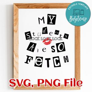 My students are so fetch PNG file template