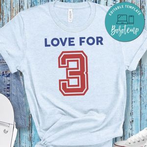 Damar Hamlin Love For 3 Shirt PNG file Template