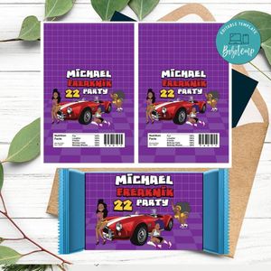 Freaknik Candy Bar Wrapper Digital File Printable Instant Download