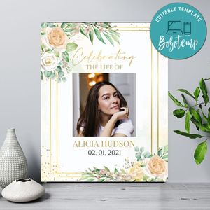 Funeral Welcome Sign Customizable Template Instant Download