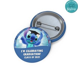 Disney Stitch Graduation 2021 Pin Button