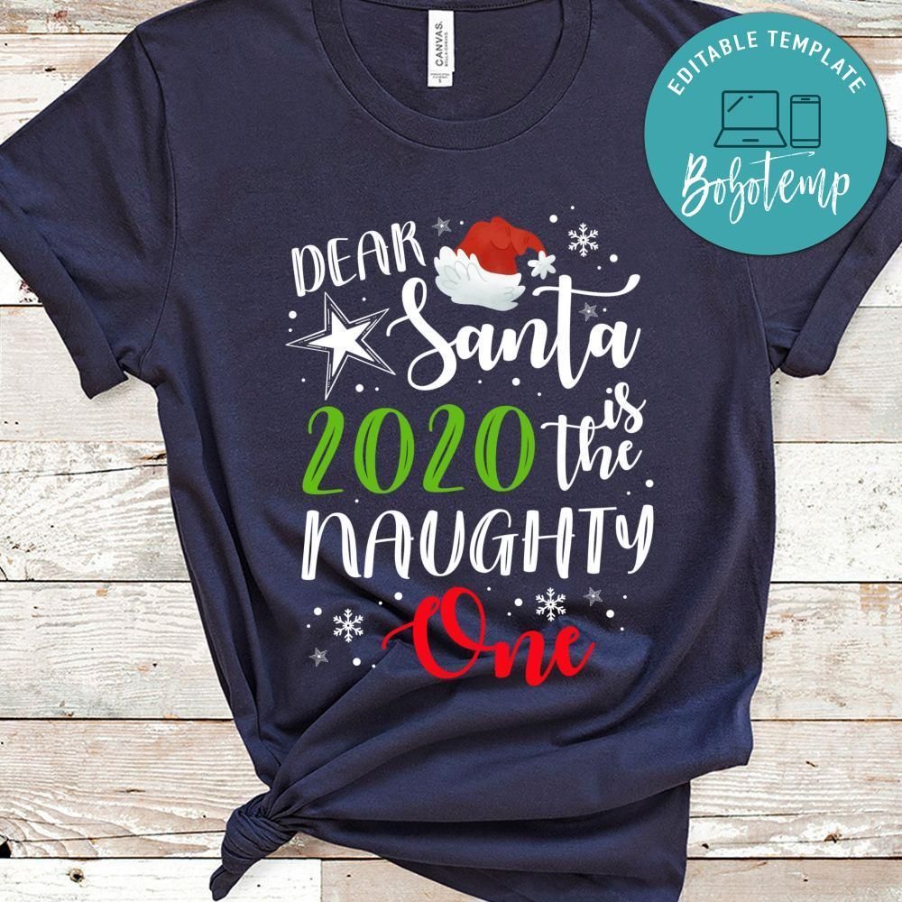 Dear Santa 2020 is the Naughty One Funny Christmas Gifts Classic Unisex T-Shirt
