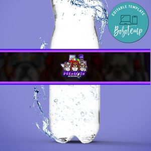 IncrediBulls Water Bottle Label Template to Print at Home Instant Download