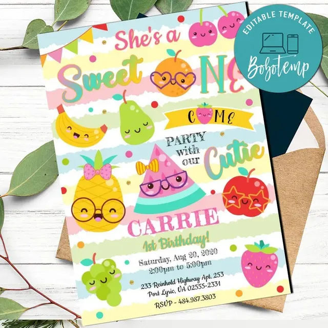 summer-sweet-one-first-birthday-invitation-printable-diy-bobotemp