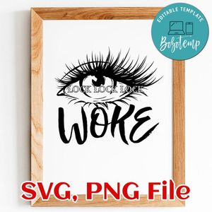 WOKE SVG PNG file template