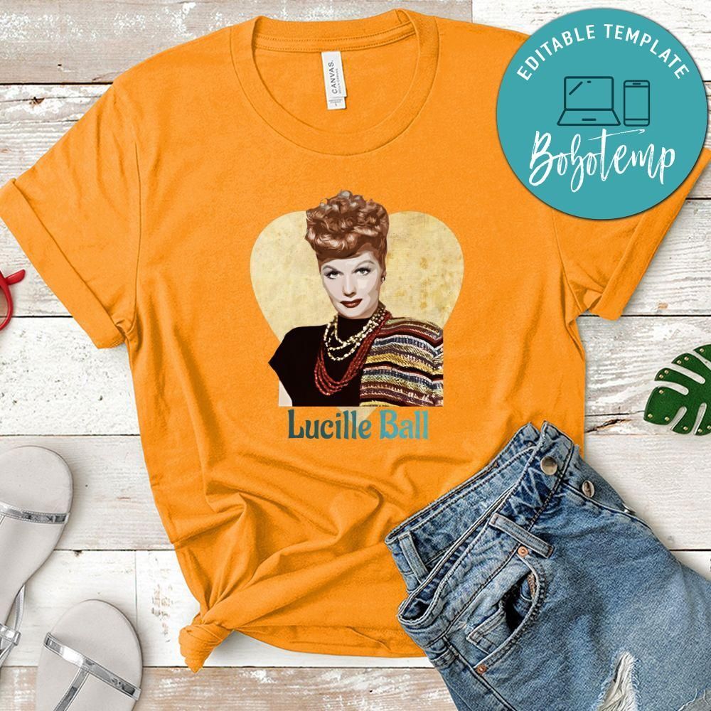 Lucille Ball Portrait Color Paint Shirt