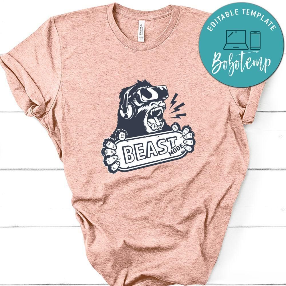 Gamer Beast Mode White Shirt