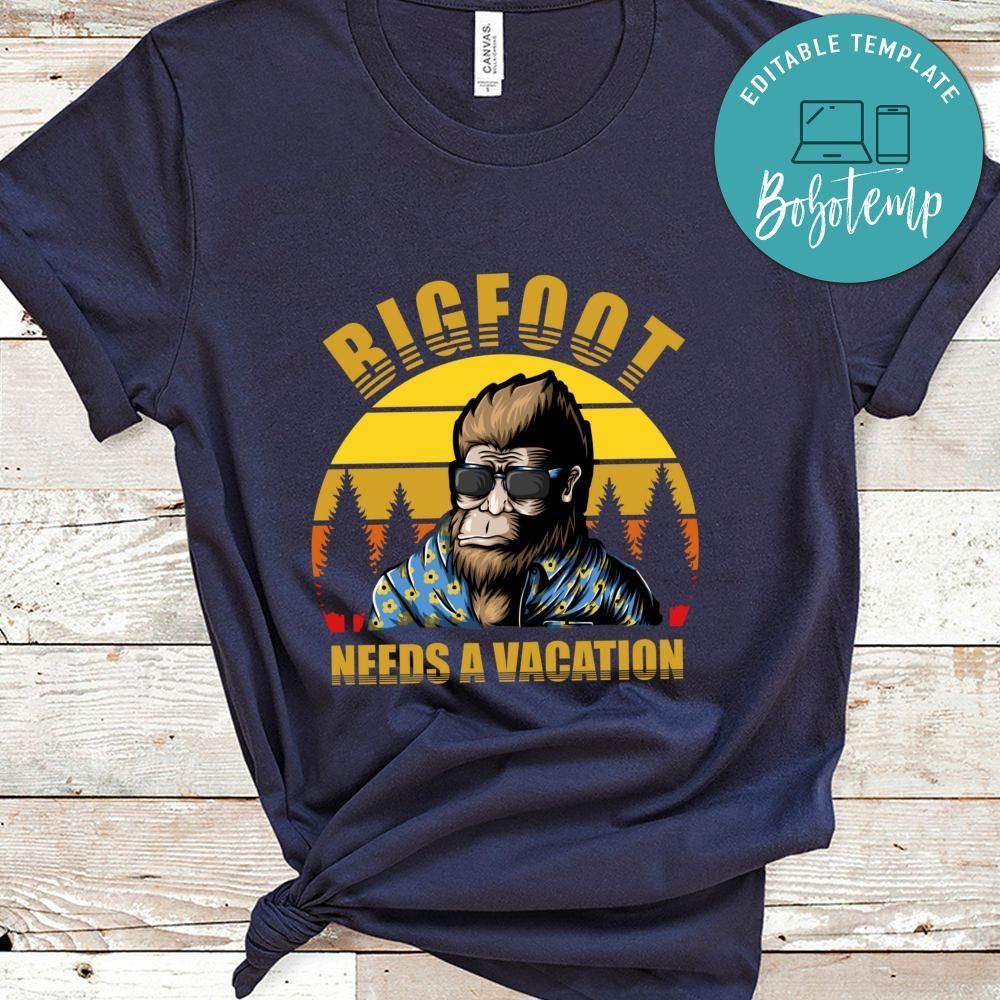 Bigfoot Vacation Sunset Shirt