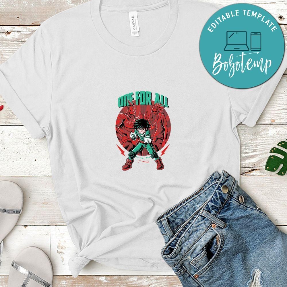 One For All Shirt, My Hero Academia Shirt