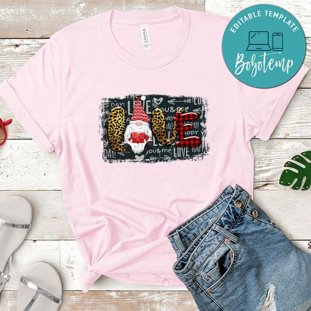 Valentine Love Gnome Shirt