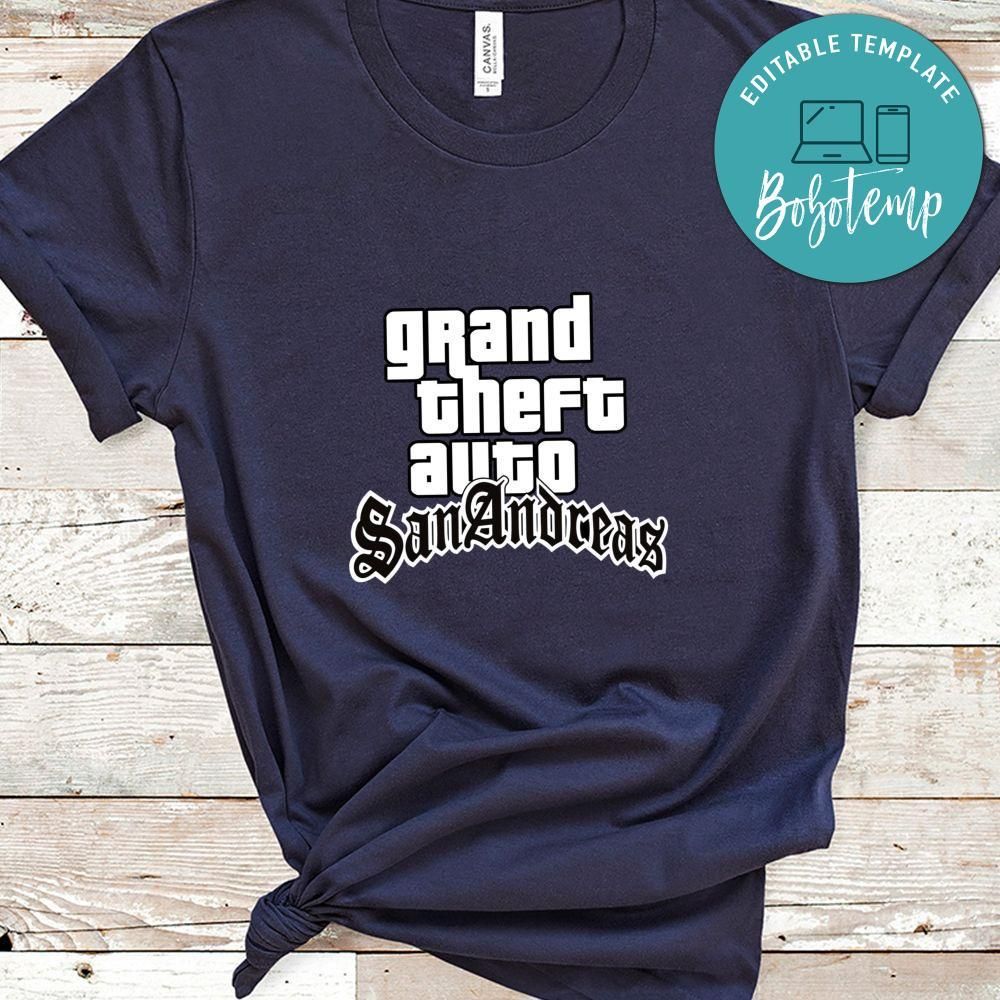 Grand Theft Auto San Andreas Shirt, Gamer Shirt