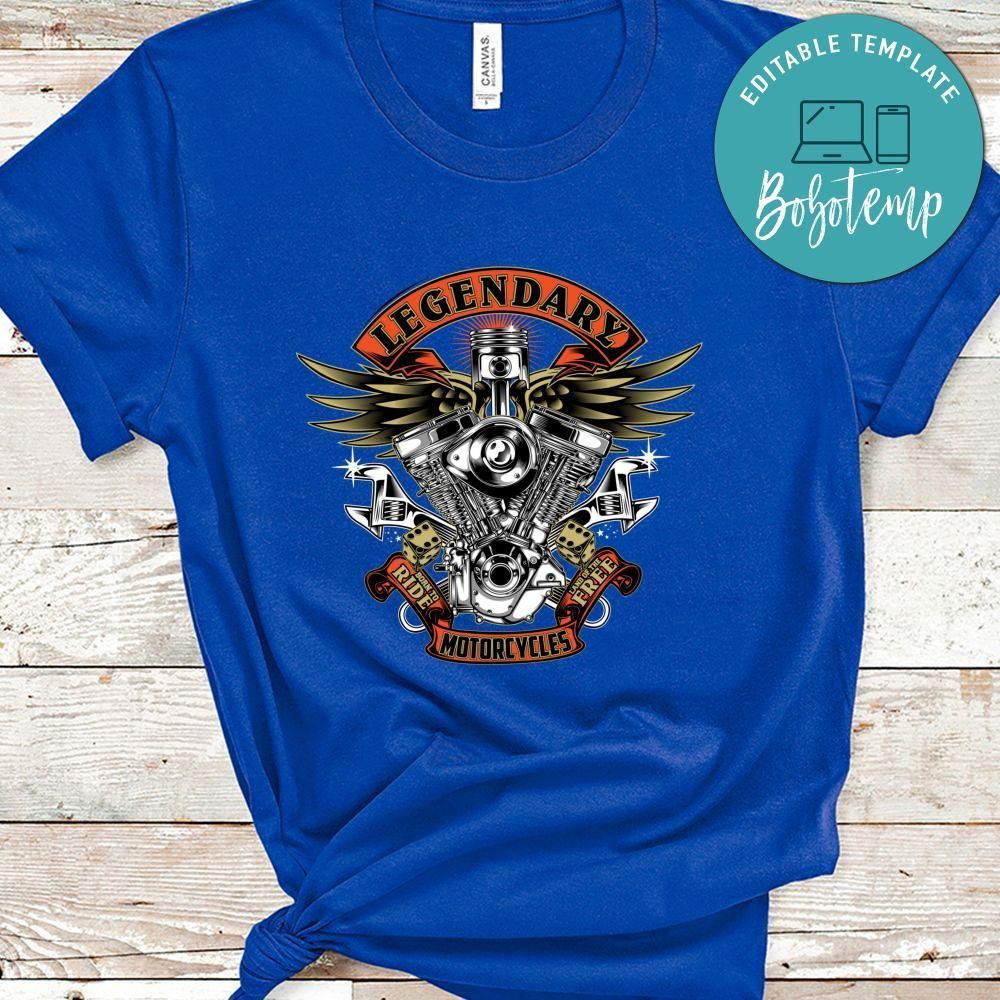 Legendary Motorcycles Born To Ride Land Of The Free Shirt