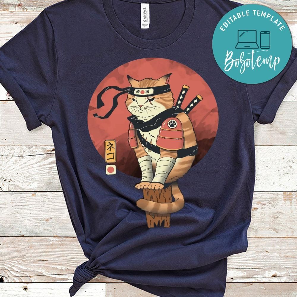 Japon Shinobi Cat Shirt