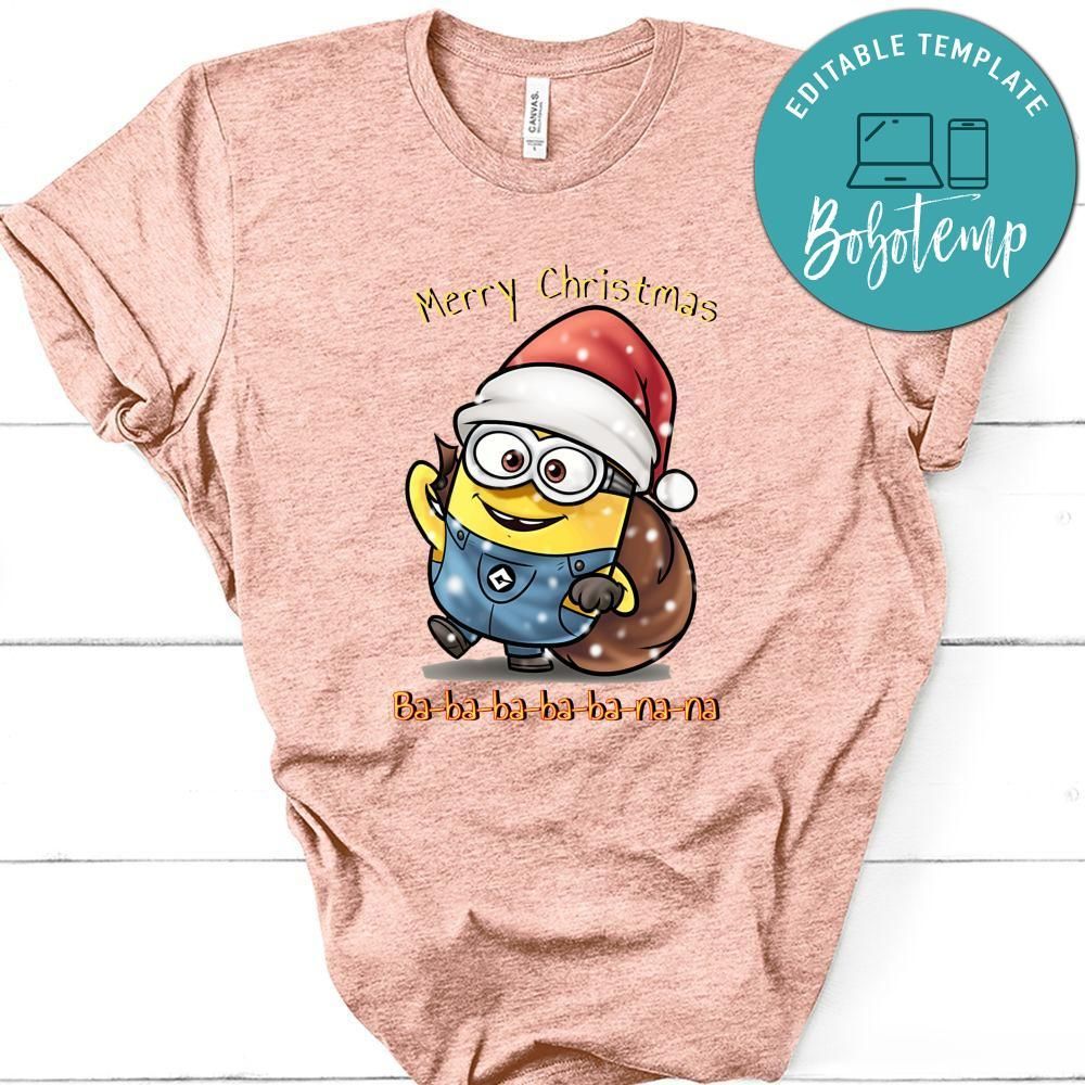 Minion Merry Christmas Banana Shirt