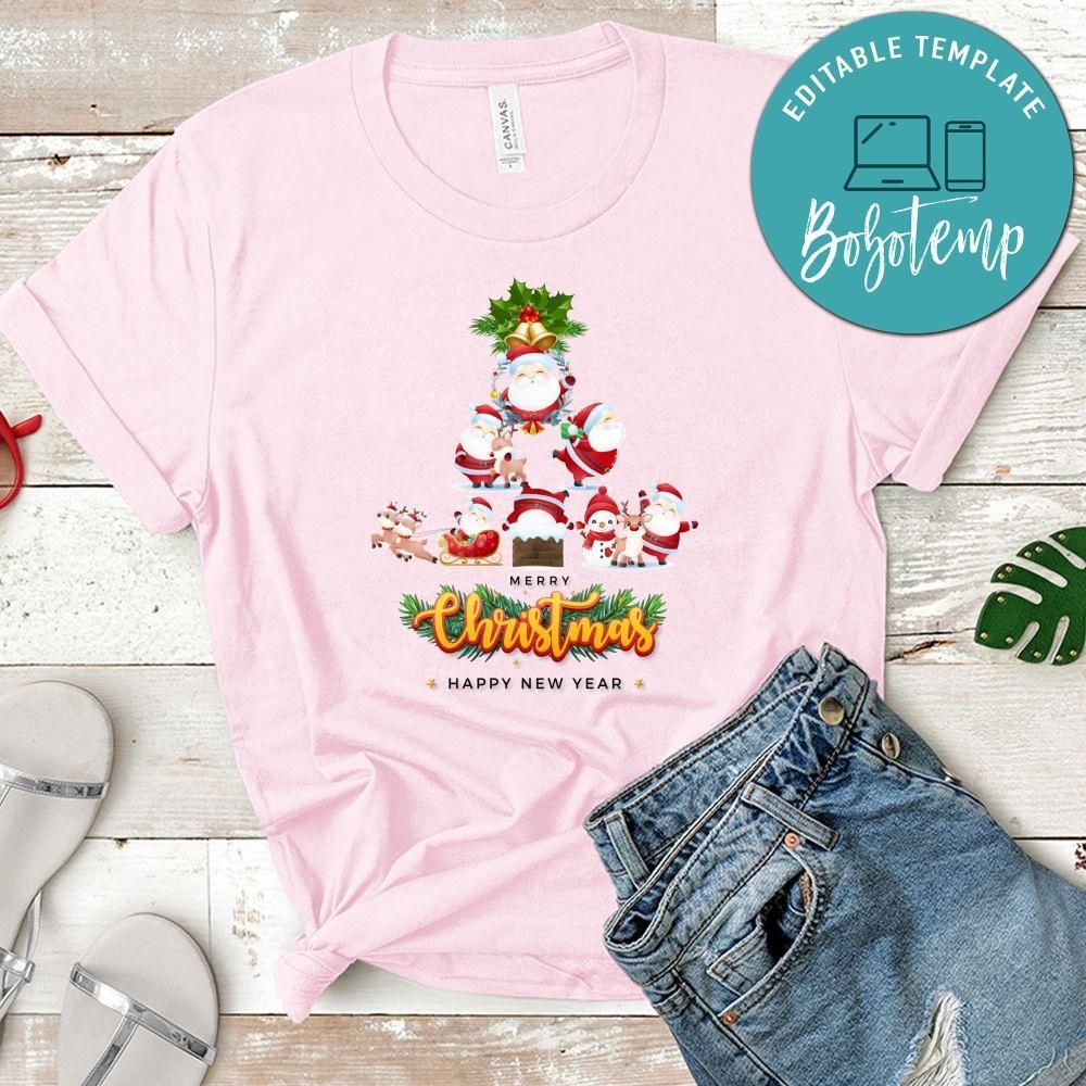 Merry Christmas And Happy New Year, Cute Santa Claus For Christmas Day Gift Shirt
