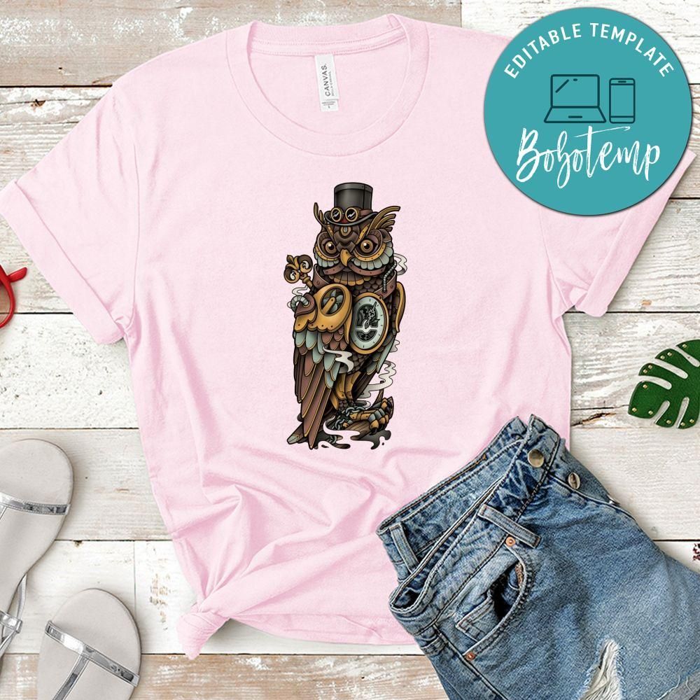 Steampunk Owl Tattoo Shirt