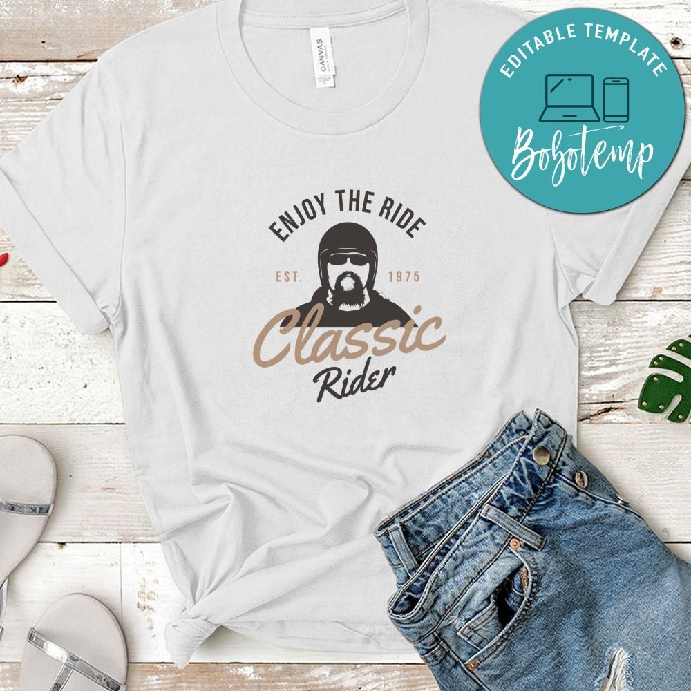 Enjpy The Ride Est 1975 Classic Rider Shirt