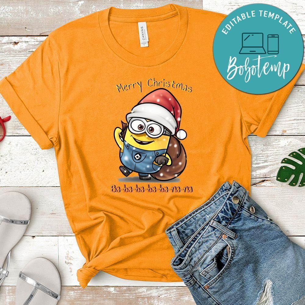 Minion Merry Christmas Banana Shirt