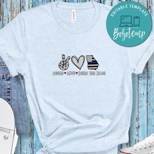 Georgia Back the Blue Peace Love Shirt