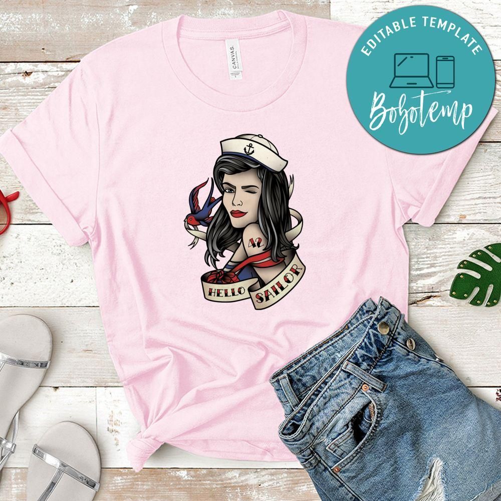 Hello Sailor Shirt, Tatoo Lady Shirt