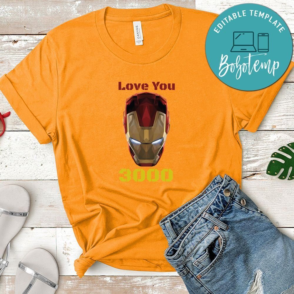 Love You 3000 Iron Man Shirt, Iron Man Gift Shirt