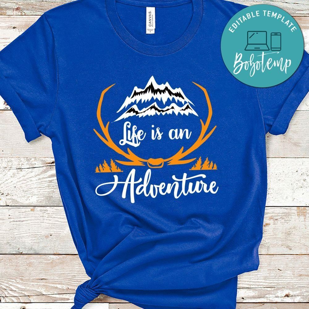 Life Is An Adventure Black Shirt