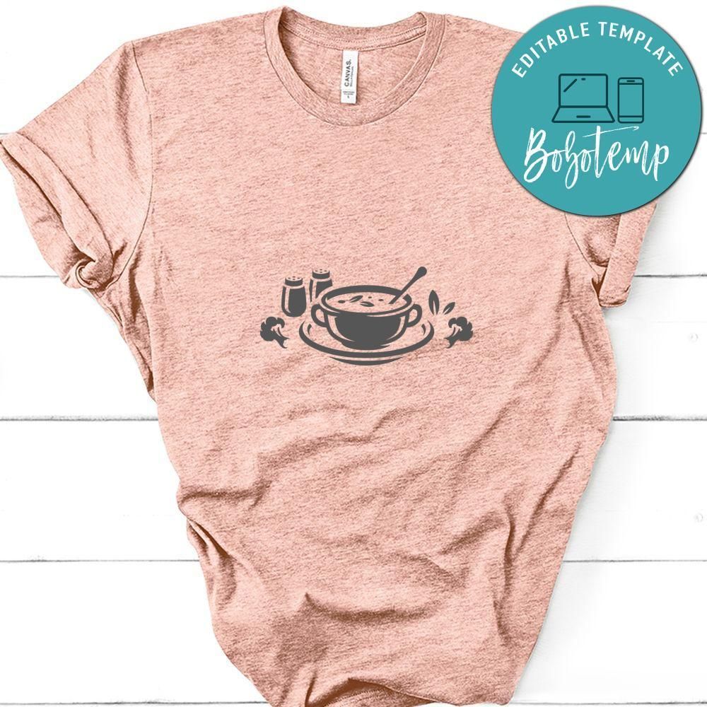 Vegetarian Soup In Plate Shirt