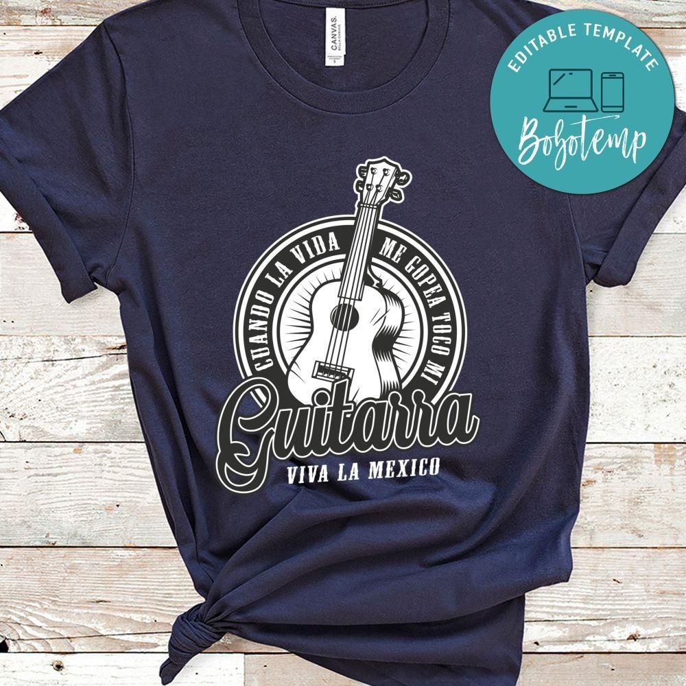 Guitarra Viva La Mexico Black Shirt