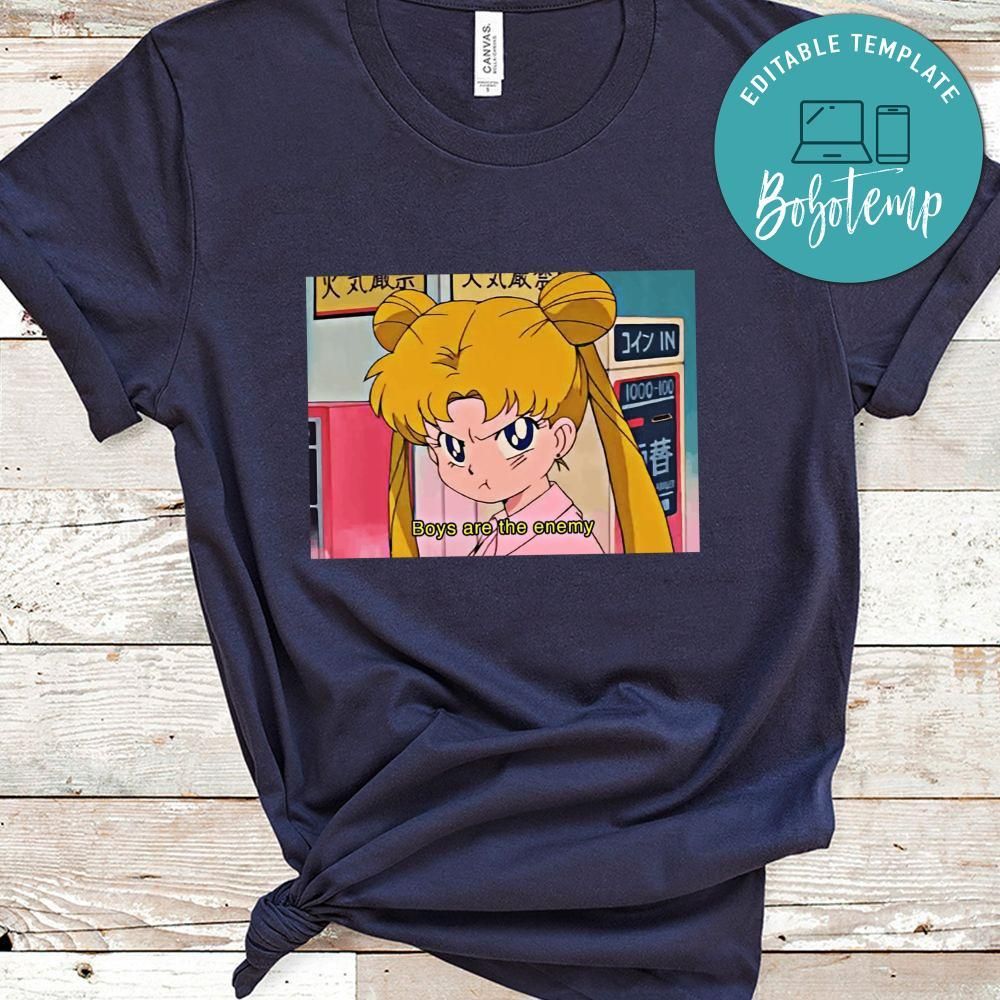 Sailor Moon Shirt, Boys Are The Enemy Shirt