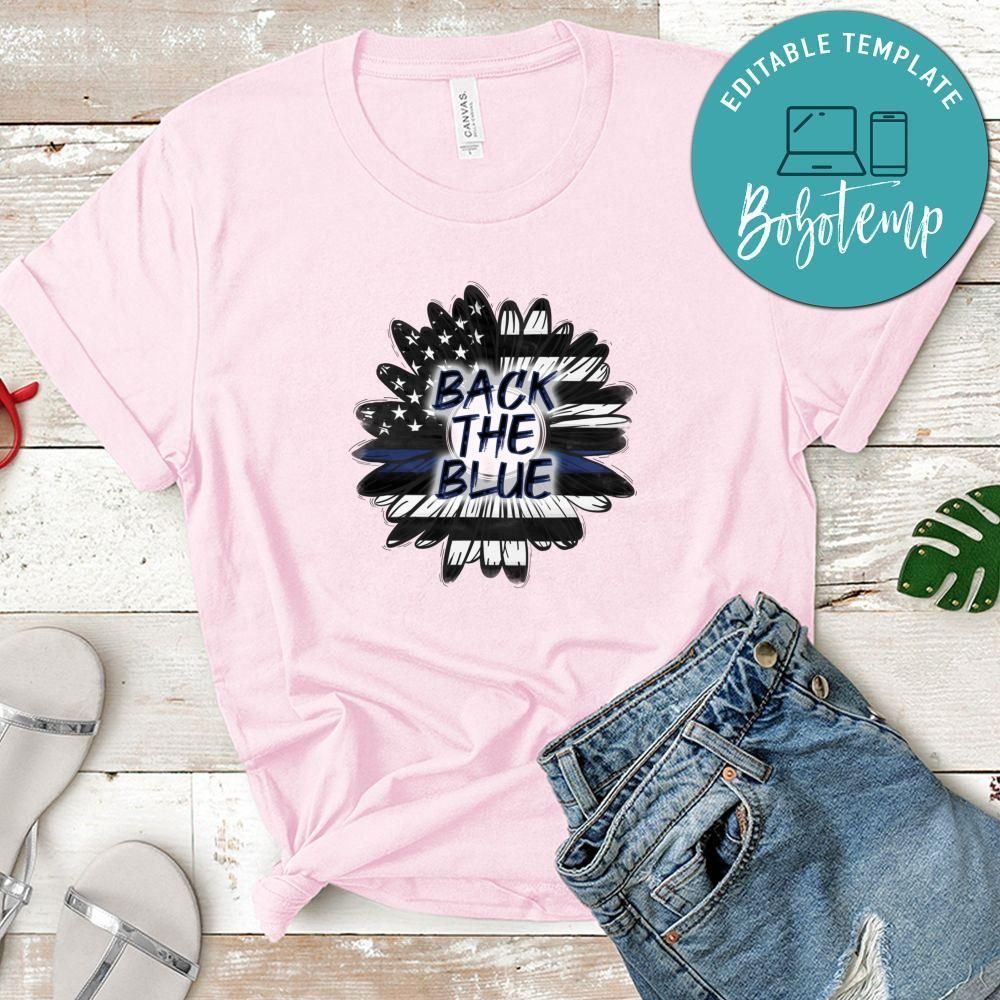 Back the Blue Rustic Sunflower Shirt